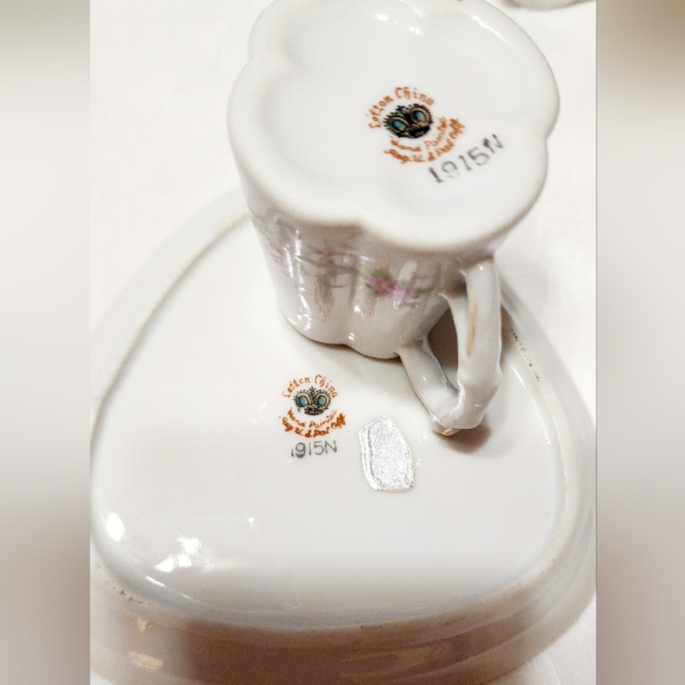 Vintage Lefton Handpainted Salt/Pepper Shaker, Toothpick Holder & Tray 1915N - Picture 11 of 11